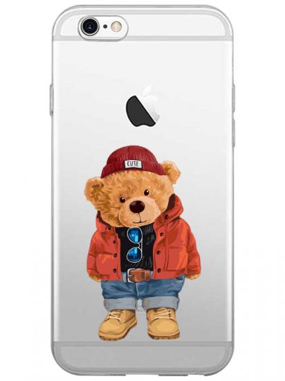 iPhone 6s Plus Teddy Bear Şeffaf Telefon Kılıfı