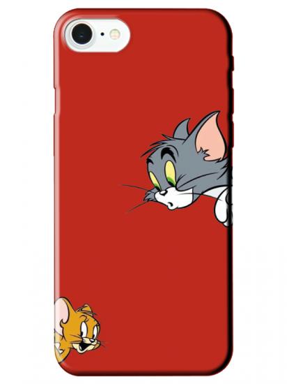 iPhone 7 Tom And Jerry Kırmızı Telefon Kılıfı