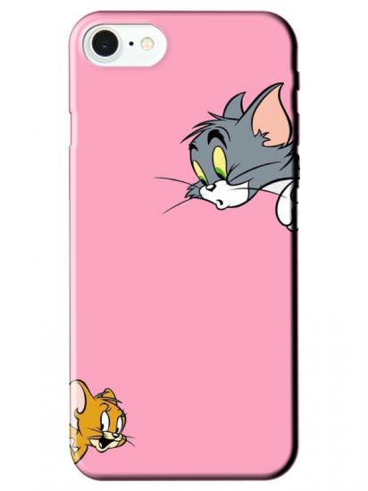 iPhone 7 Tom And Jerry Pembe Telefon Kılıfı