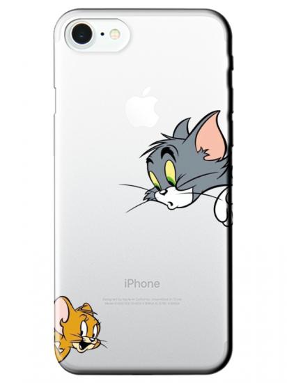 iPhone 7 Tom And Jerry Şeffaf Telefon Kılıfı