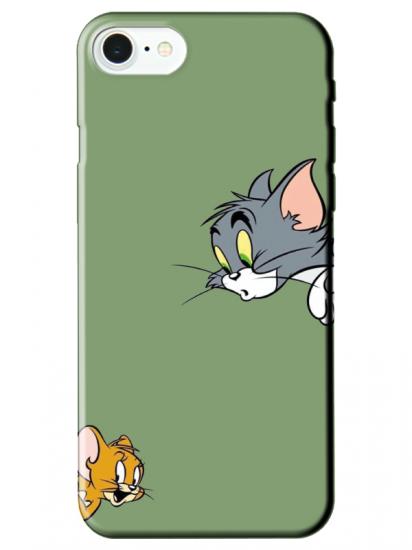 iPhone 7 Tom And Jerry Yeşil Telefon Kılıfı