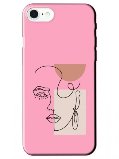 iPhone 7 Women Art Pembe Telefon Kılıfı