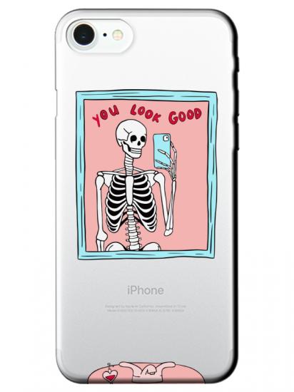 iPhone 7 You Look Good İskelet Şeffaf Telefon Kılıfı