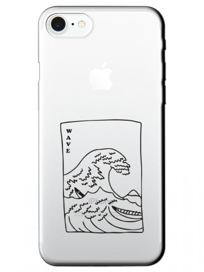 iPhone 7 Kanagawa Wave Şeffaf Telefon Kılıfı