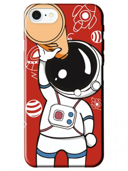 iPhone 7 Astronot Kırmızı Telefon Kılıfı