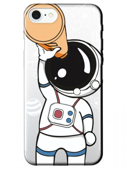 iPhone 7 Astronot Şeffaf Telefon Kılıfı