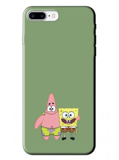 iPhone 7 Plus Sünger Bob Ve Patrickstar Yeşil Telefon Kılıfı