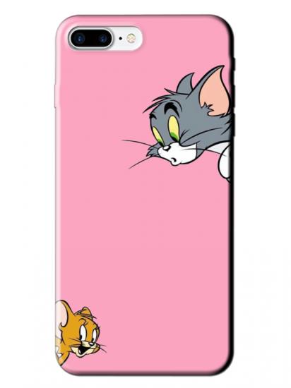 iPhone 7 Plus Tom And Jerry Pembe Telefon Kılıfı