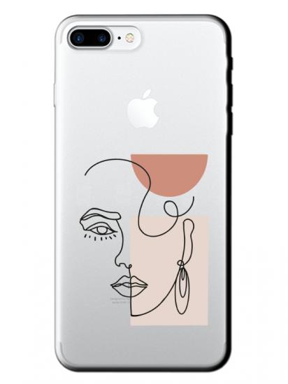 iPhone 7 Plus Women Art Şeffaf Telefon Kılıfı