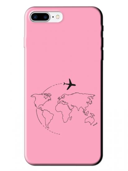 iPhone 7 PlusFace Art Pembe Telefon Kılıfı