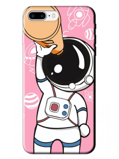 iPhone 7 Plus Astronot Pembe Telefon Kılıfı