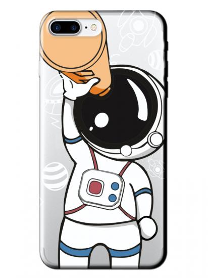 iPhone 7 Plus Astronot Şeffaf Telefon Kılıfı