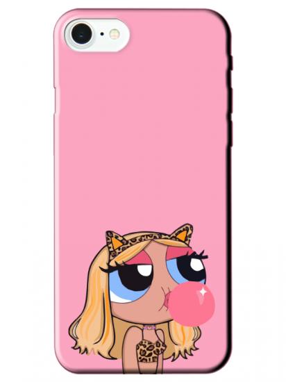 iPhone 8 Powerpuff Girls Pembe Telefon Kılıfı