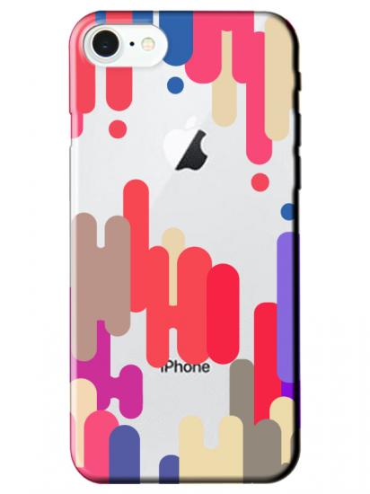 iPhone 8 Pop Art Şeffaf Telefon Kılıfı