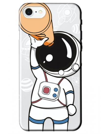 iPhone 8 Astronot Şeffaf Telefon Kılıfı