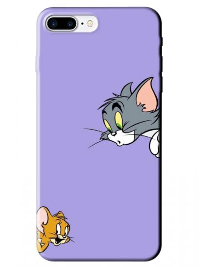 iPhone 8 Plus Tom And Jerry Lila Telefon Kılıfı