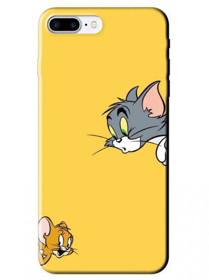 iPhone 8 Plus Tom And Jerry Sarı Telefon Kılıfı