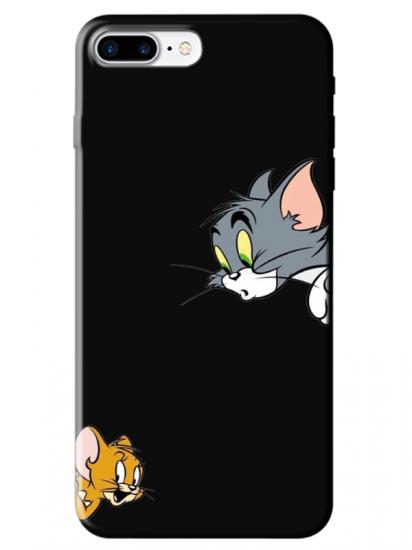 iPhone 8 Plus Tom And Jerry Siyah Telefon Kılıfı