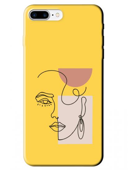 iPhone 8 Plus Women Art Sarı Telefon Kılıfı