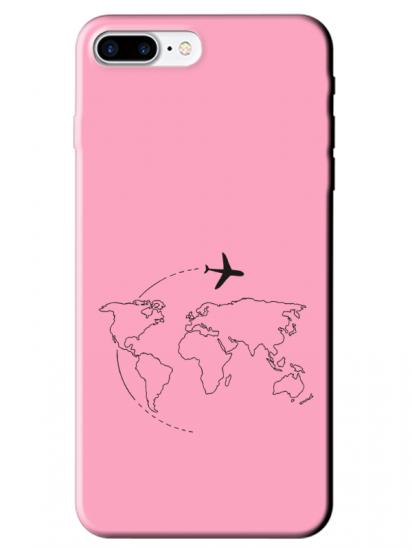 iPhone 8 PlusFace Art Pembe Telefon Kılıfı