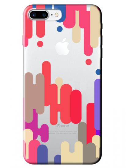 iPhone 8 Plus Pop Art Şeffaf Telefon Kılıfı