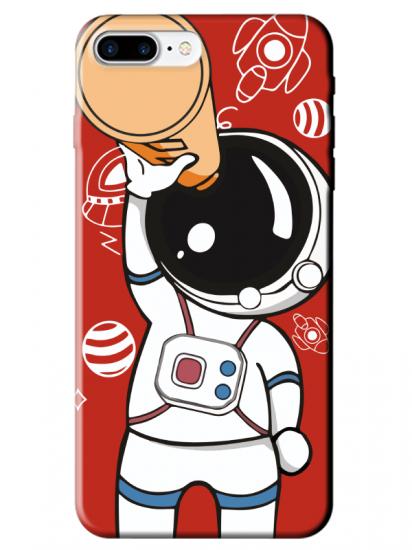 iPhone 8 Plus Astronot Kırmızı Telefon Kılıfı