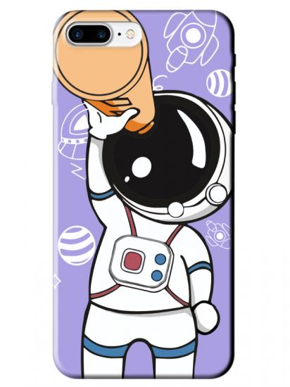 iPhone 8 Plus Astronot Lila Telefon Kılıfı