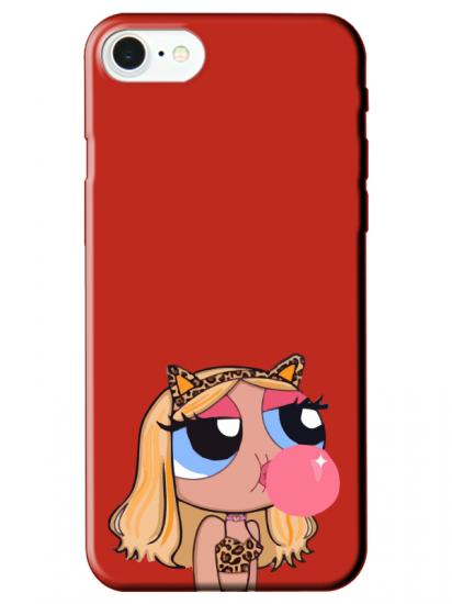 iPhone SE 2020 Powerpuff Girls Kırmızı Telefon Kılıfı