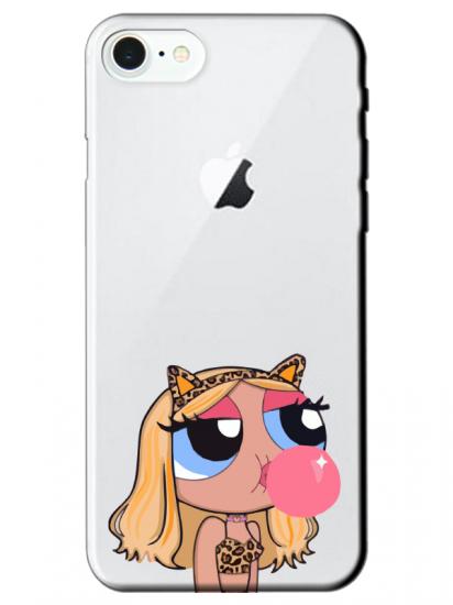 iPhone SE 2020 Powerpuff Girls Şeffaf Telefon Kılıfı