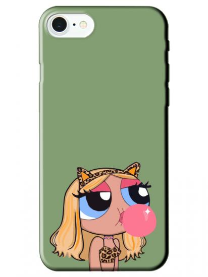 iPhone SE 2020 Powerpuff Girls Yeşil Telefon Kılıfı