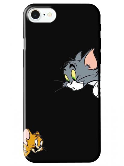 iPhone SE 2020 Tom And Jerry Siyah Telefon Kılıfı