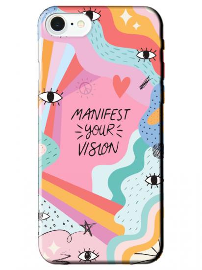 iPhone SE 2020 Manifest Your Vision Pembe Telefon Kılıfı