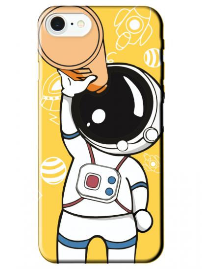 iPhone SE 2022 Astronot Sarı Telefon Kılıfı