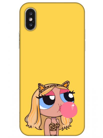 iPhone X Powerpuff Girls Sarı Telefon Kılıfı