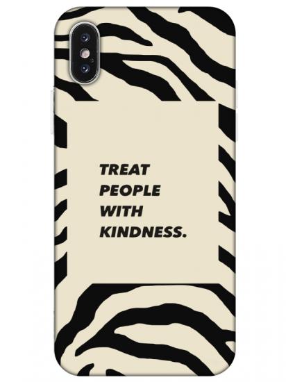 iPhone X Zebra Motto Siyah Telefon Kılıfı