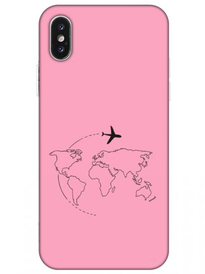 iPhone XFace Art Pembe Telefon Kılıfı