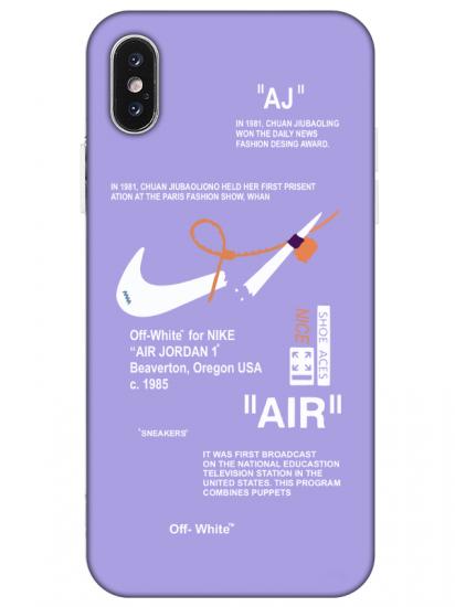 iPhone X Nike Air Lila Telefon Kılıfı