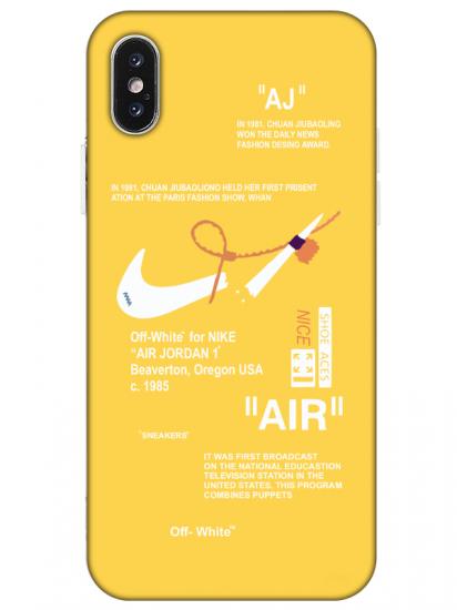 iPhone X Nike Air Sarı Telefon Kılıfı