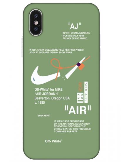 iPhone X Nike Air Yeşil Telefon Kılıfı