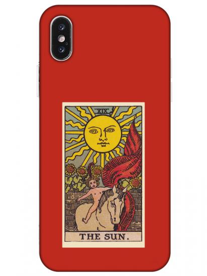 iPhone X The Sun Kırmızı Telefon Kılıfı