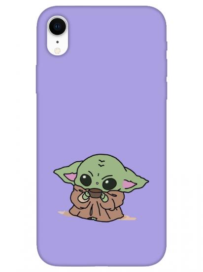 iPhone XR Baby Yoda Lila Telefon Kılıfı