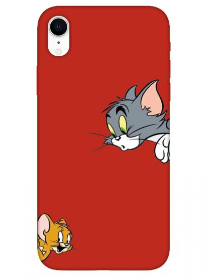 iPhone XR Tom And Jerry Kırmızı Telefon Kılıfı