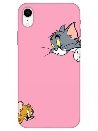 iPhone XR Tom And Jerry Pembe Telefon Kılıfı