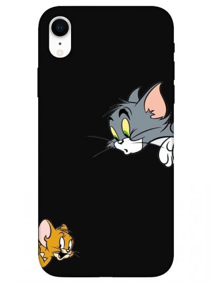 iPhone XR Tom And Jerry Siyah Telefon Kılıfı