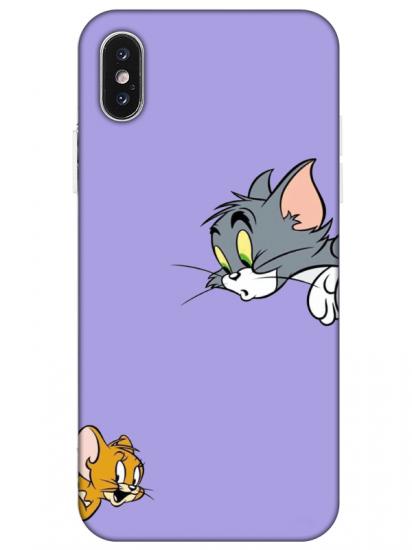 iPhone XS Tom And Jerry Lila Telefon Kılıfı