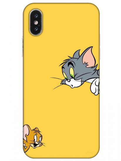 iPhone XS Tom And Jerry Sarı Telefon Kılıfı