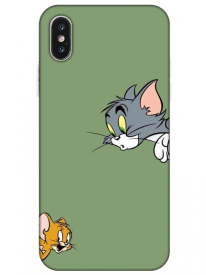 iPhone XS Tom And Jerry Yeşil Telefon Kılıfı