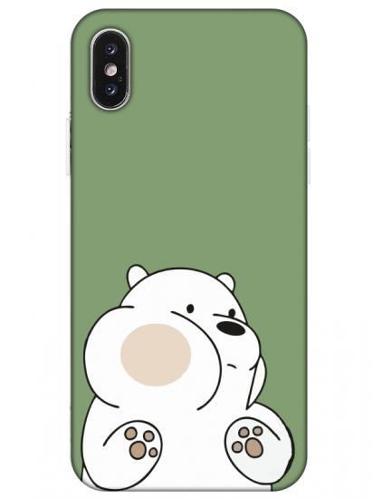 iPhone XS Panda Yeşil Telefon Kılıfı