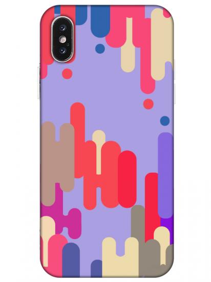 iPhone XS Pop Art Lila Telefon Kılıfı