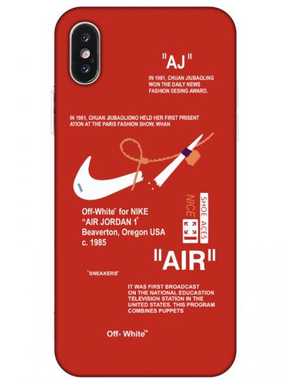 iPhone XS Max Nike Air Kırmızı Telefon Kılıfı